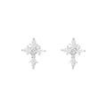 S925 sterling silver earrings set with cubic zirconia