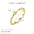 S925 Sterling Silver Ring Set with Zirconia