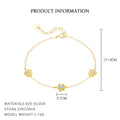 S925 Sterling Silver Bracelet Set with Zirconia