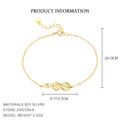 S925 Sterling Silver Bracelet Set with Zirconia
