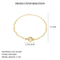 S925 Sterling Silver Bracelet Set with Sparkling Zirconia
