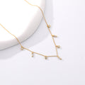 S925 Sterling Silver Zircon Tassel Necklace