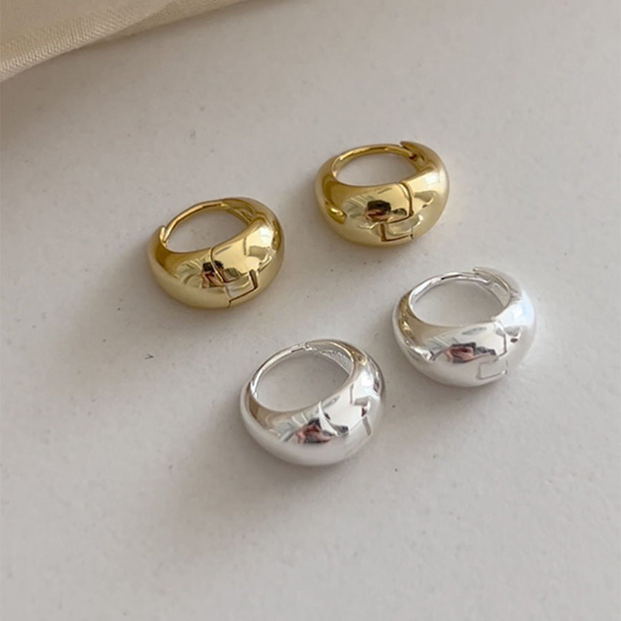 925 sterling silver circle earrings