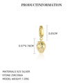 S925 Sterling Silver and Zircon Fruit Pendant