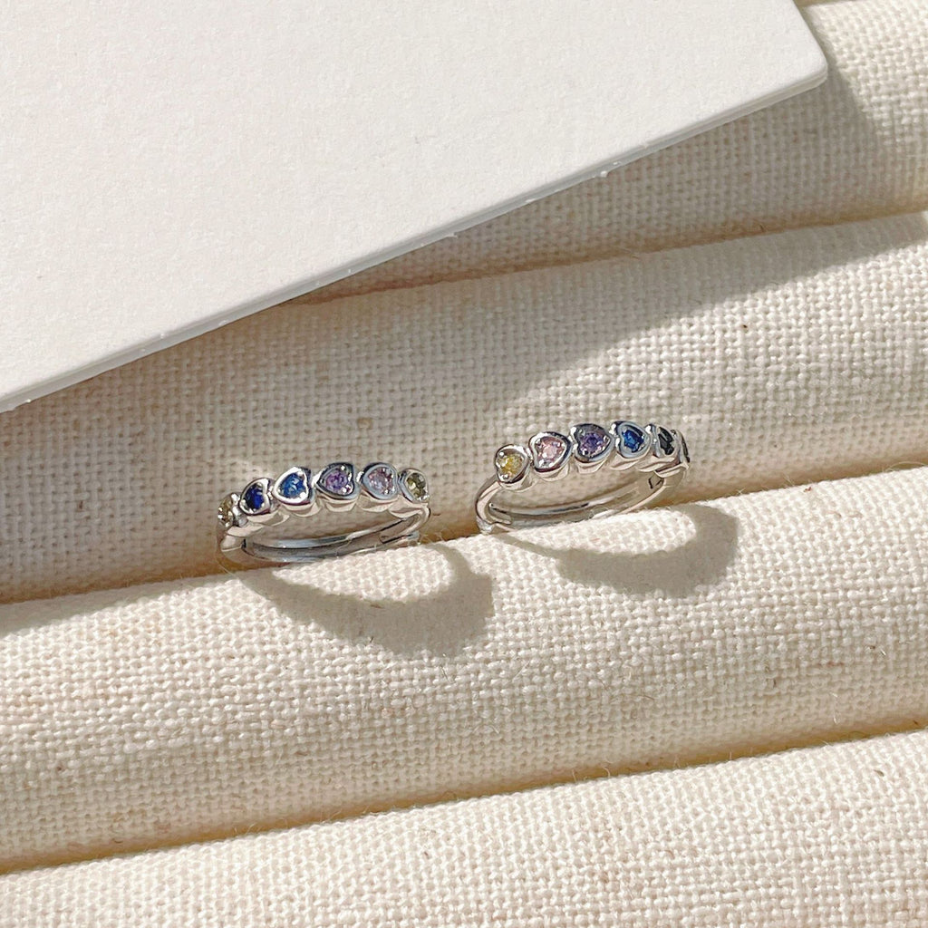 925 sterling silver earrings - silvery