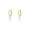 S925 Sterling Silver Opal and Zircon Earring and Ring Set
