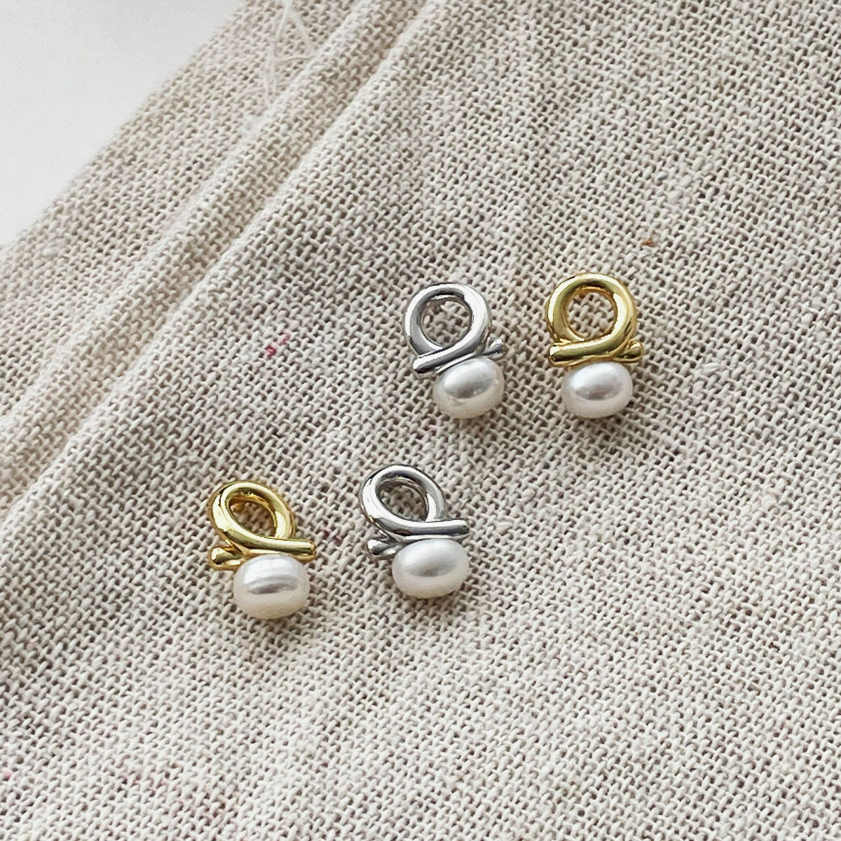 925 sterling silver freshwater pearl earrings