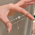 925 sterling silver sparkling zirconium bracelet - silvery