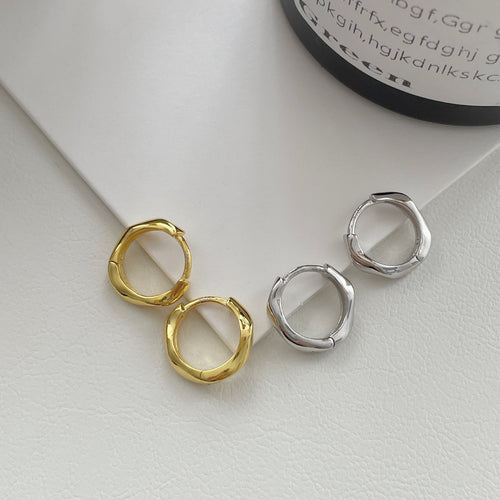 925 sterling silver circle earrings