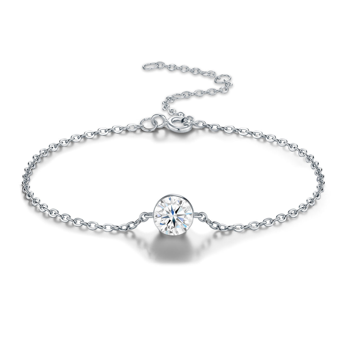 S925 Sterling Silver Moissanite "Sensing Bubbles" Bracelet