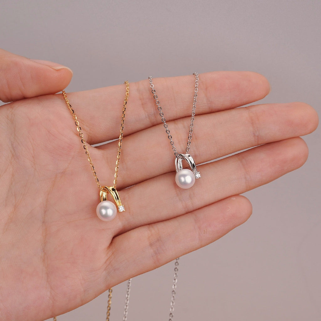 925 sterling silver freshwater pearl pendant necklace