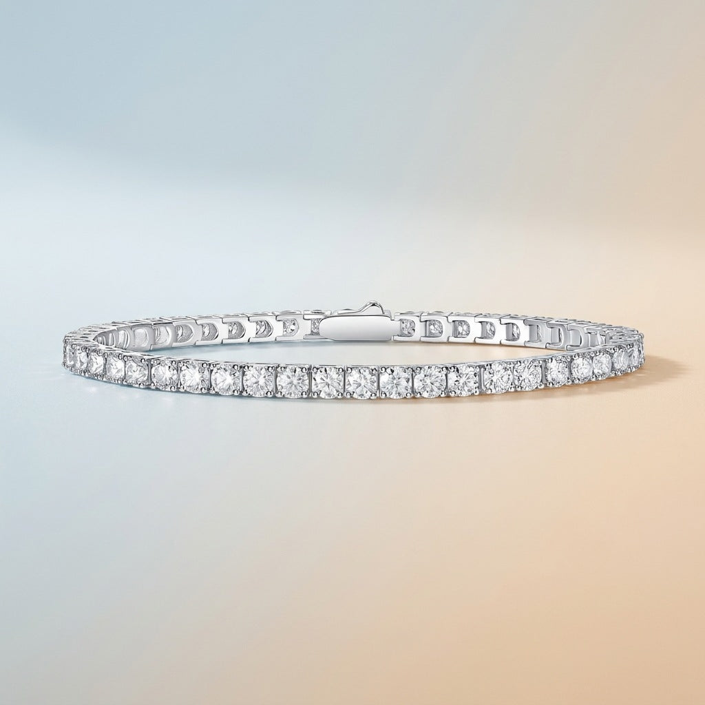 S925 Sterling Silver Moissanite Bracelet