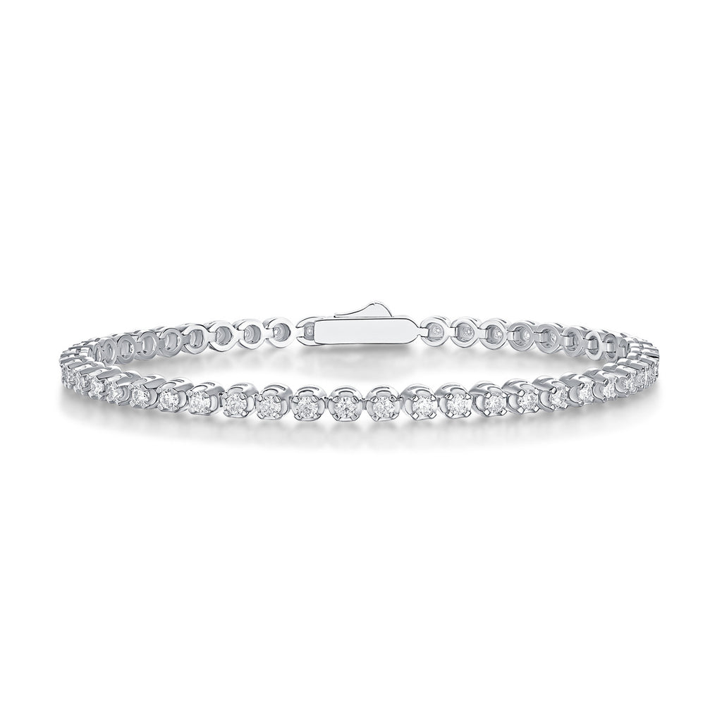 S925 Silver Moissanite Christmas Bracelet