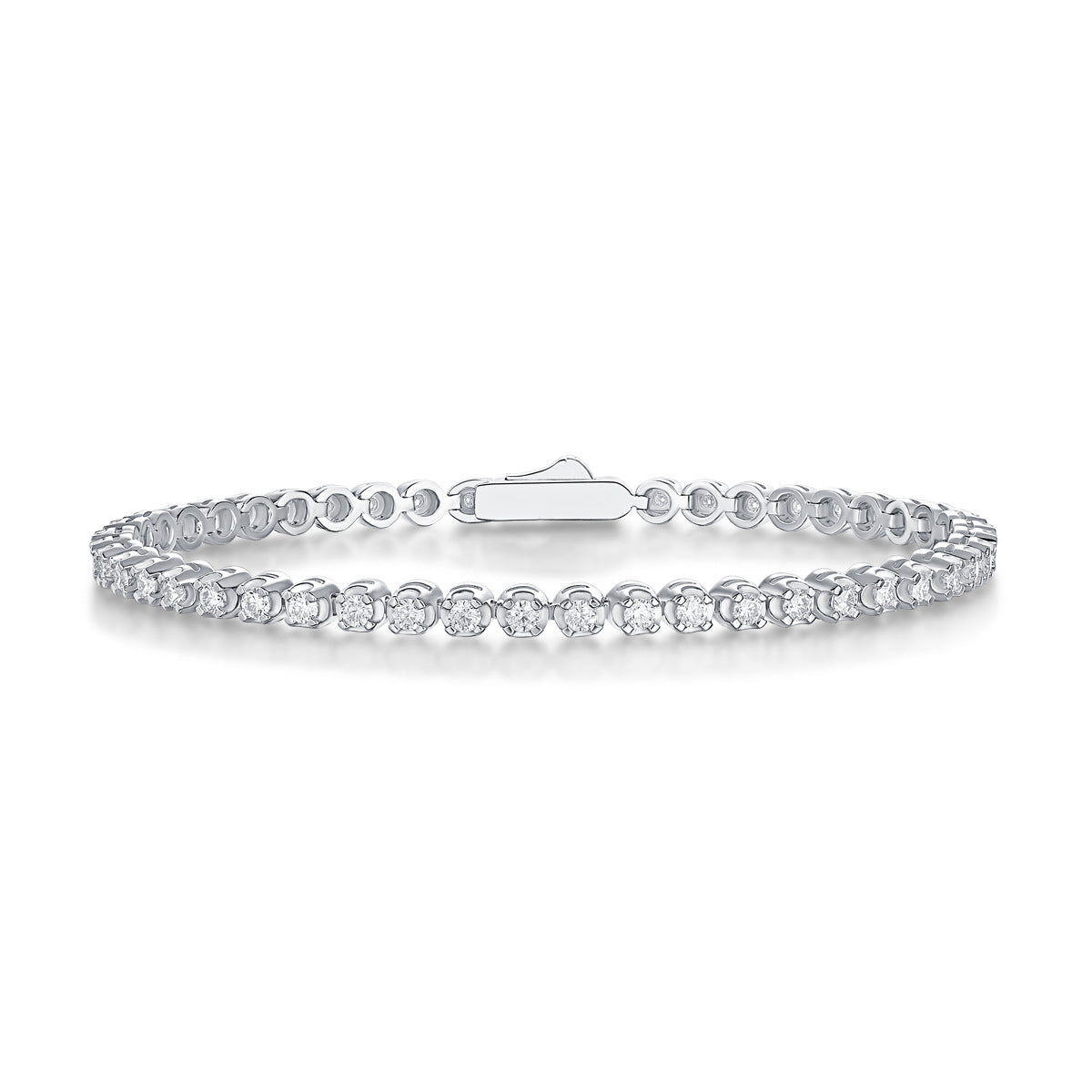 S925 Silver Moissanite Christmas Bracelet