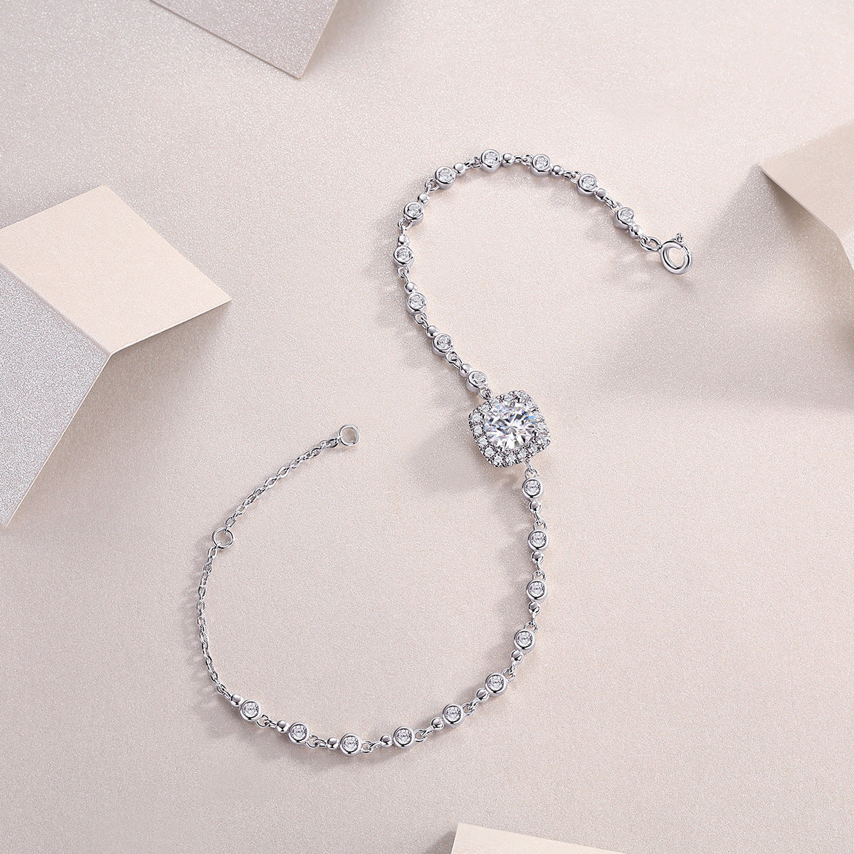 New Moissanite S925 Sterling Silver Bracelet