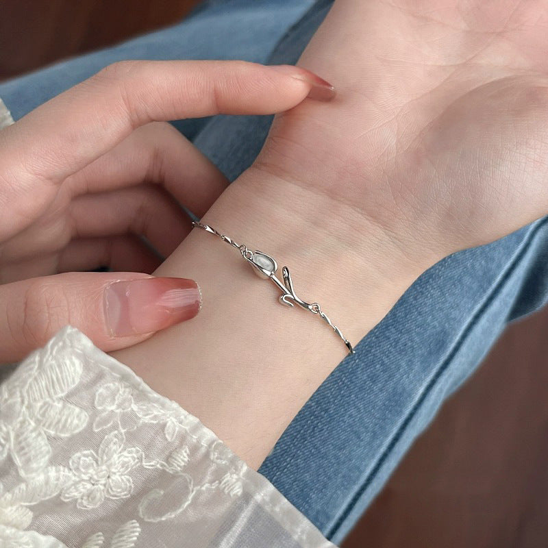 925 sterling silver bracelet - silvery