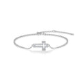 S925 Sterling Silver Non-Tarnishing Moissanite Cross Bracelet