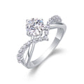 S925 Silver Moissanite Solid-Band Ring