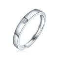 S925 Sterling Silver Moissanite Open-Band Couple's Rings