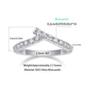 S925 Silver Moissanite Ring