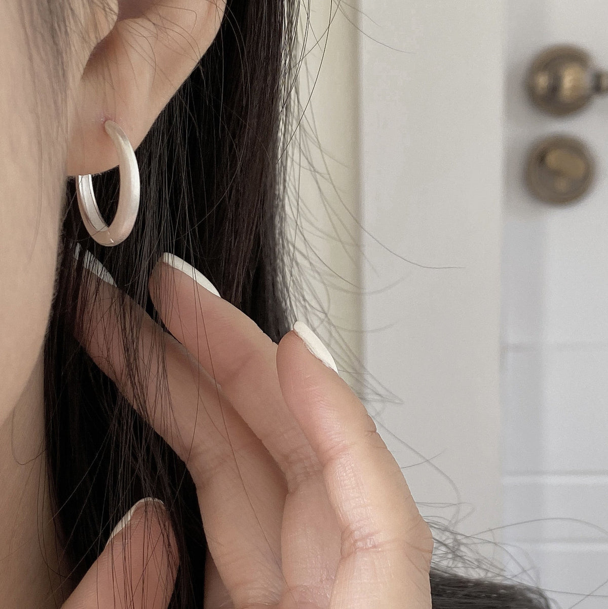 925 sterling silver earrings - silvery