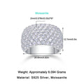 S925 Silver Sparkling Moissanite Ring