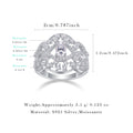 S925 Sterling Silver Ring with Moissanite