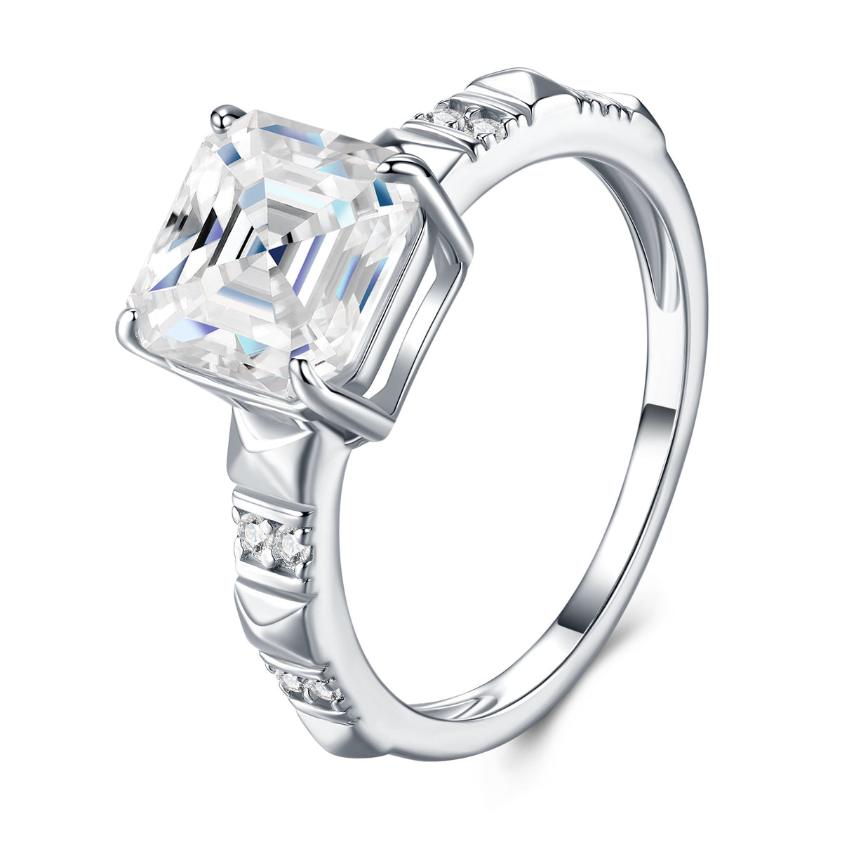 S925 Silver Oval Moissanite Ring