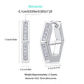S925 Silver "State of Mind" Moissanite Hoop Earrings