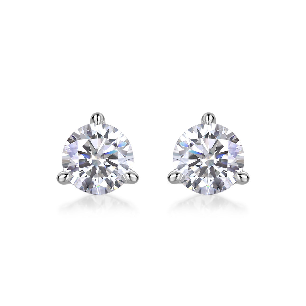 S925 Silver Moissanite Stud Earrings