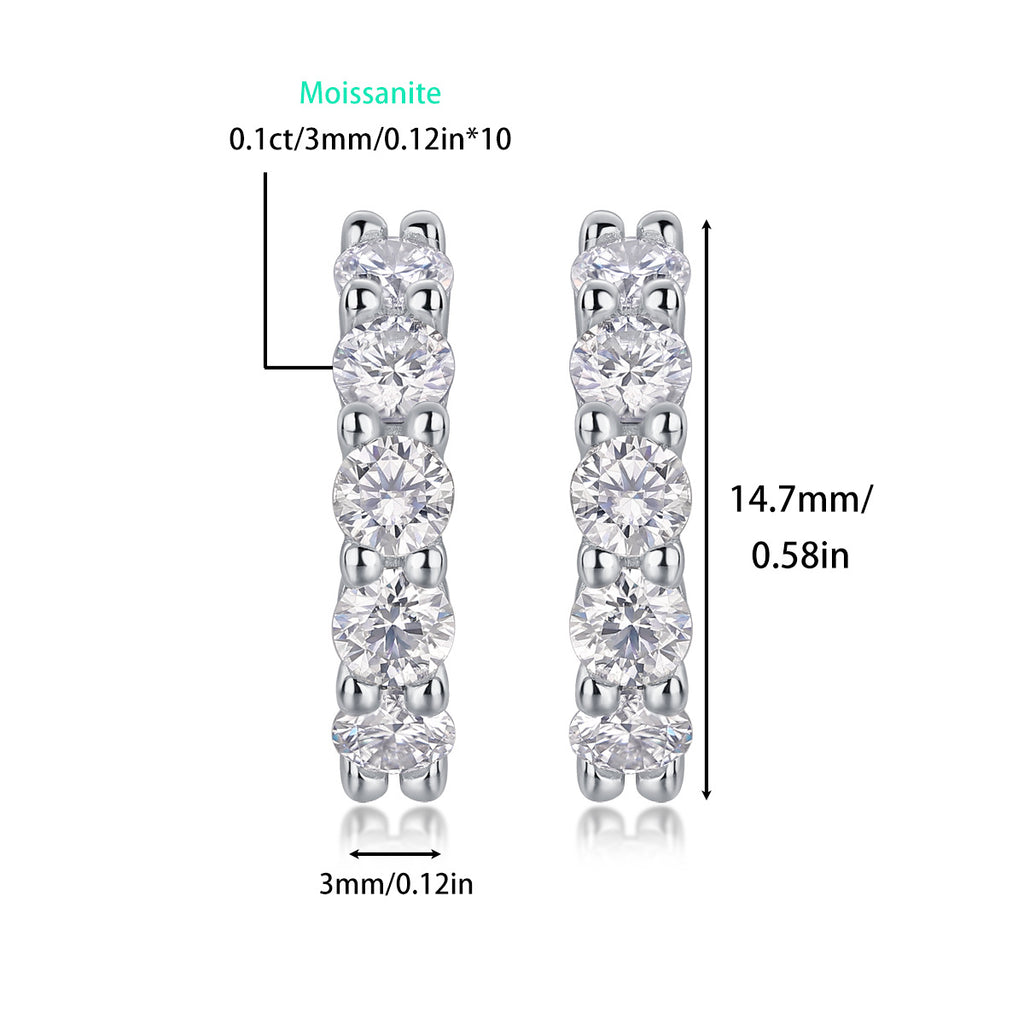 S925 Silver "Dawn" Moissanite Earrings