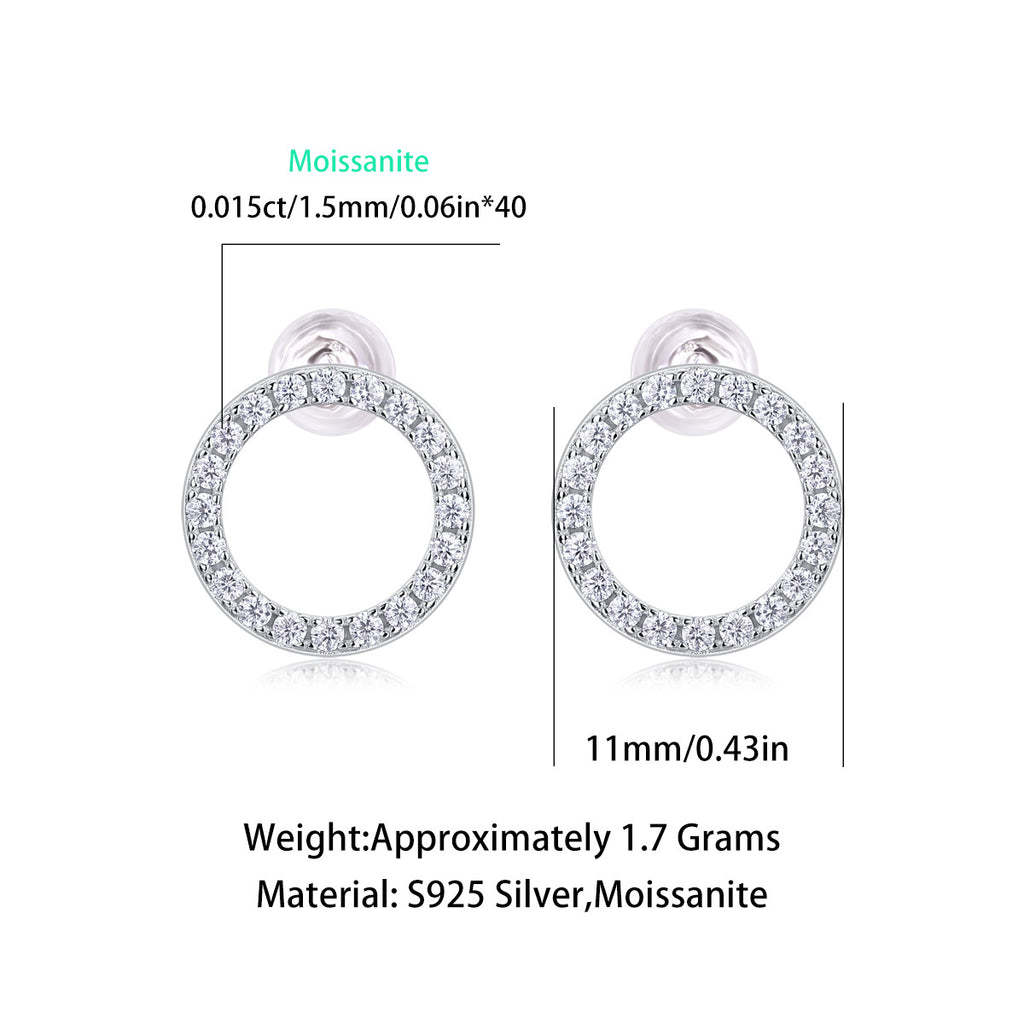 S925 Silver Exploration Moissanite Stud Earrings