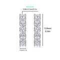 S925 Silver Earrings with Elaborate Moissanite Inlay 
