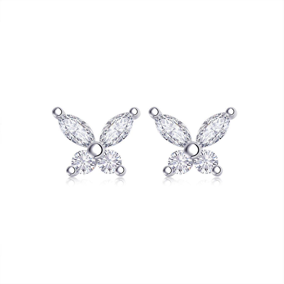 S925 Silver Moissanite Stud Earrings