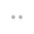 S925 Sterling Silver Round Moissanite Earrings for Sensitive Ears