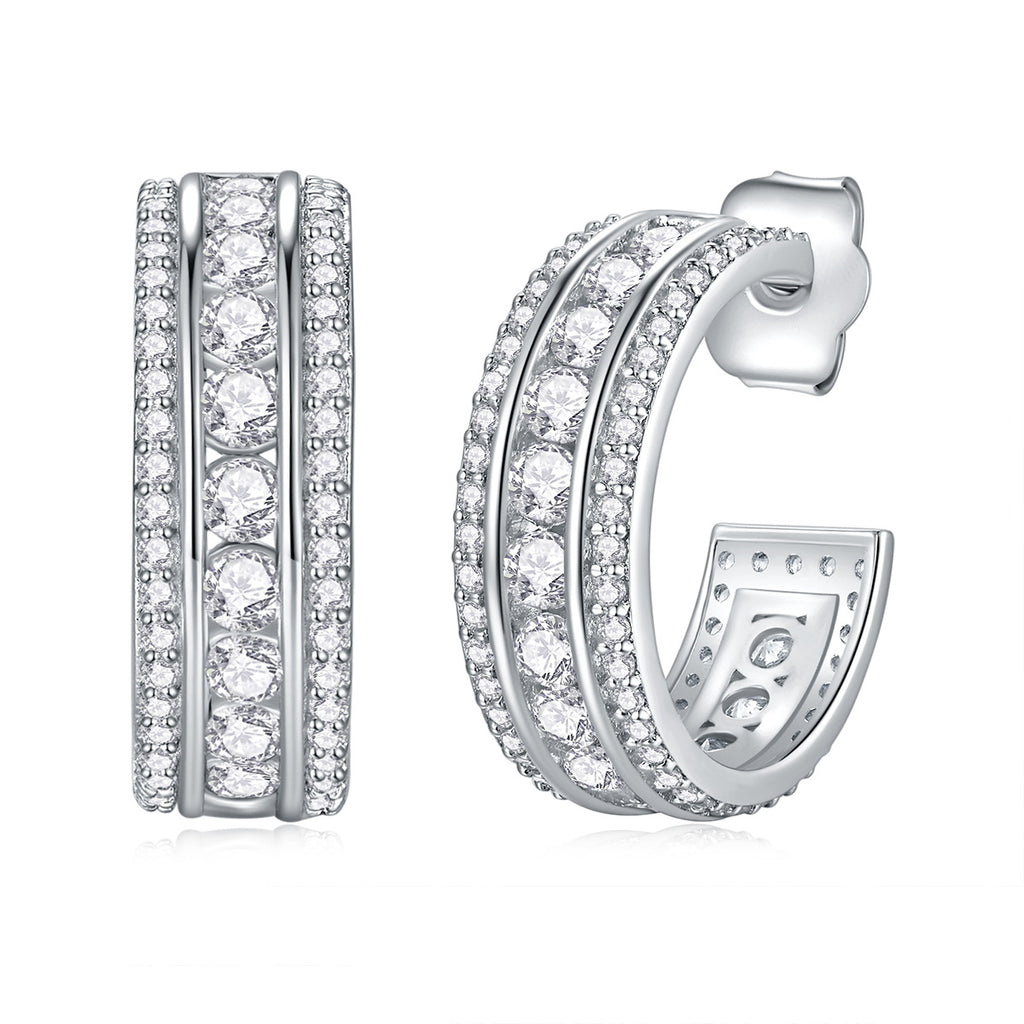 S925 Sterling Silver Moissanite Earrings
