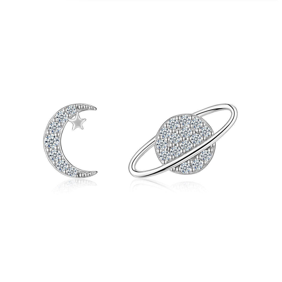S925 Silver Square Moissanite "Chanel-Style" Stud Earrings