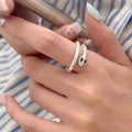 S925 sterling silver snake shaped ring