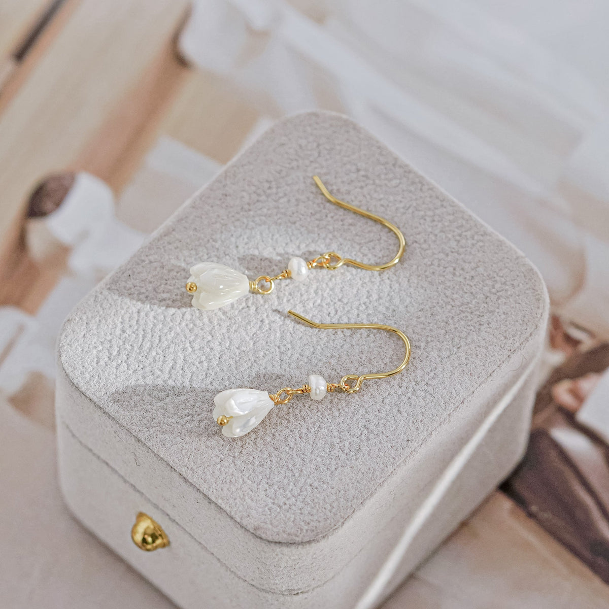 925 sterling silver earrings - golden