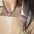 999 silver pendant hand woven rope necklace