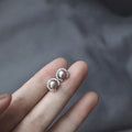 S925 Silver Freshwater Pearl Earrings - Champagne Golden