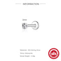 S925 Sterling Silver 4-Prong Flat-Back Moissanite Stud Earring