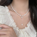 925 sterling silver Baroque pearl heart-shaped pendant necklace
