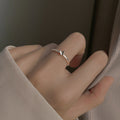925 sterling silver butterfly ring - silvery