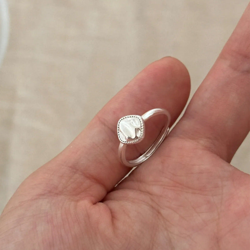 S925 sterling silver ring - silvery