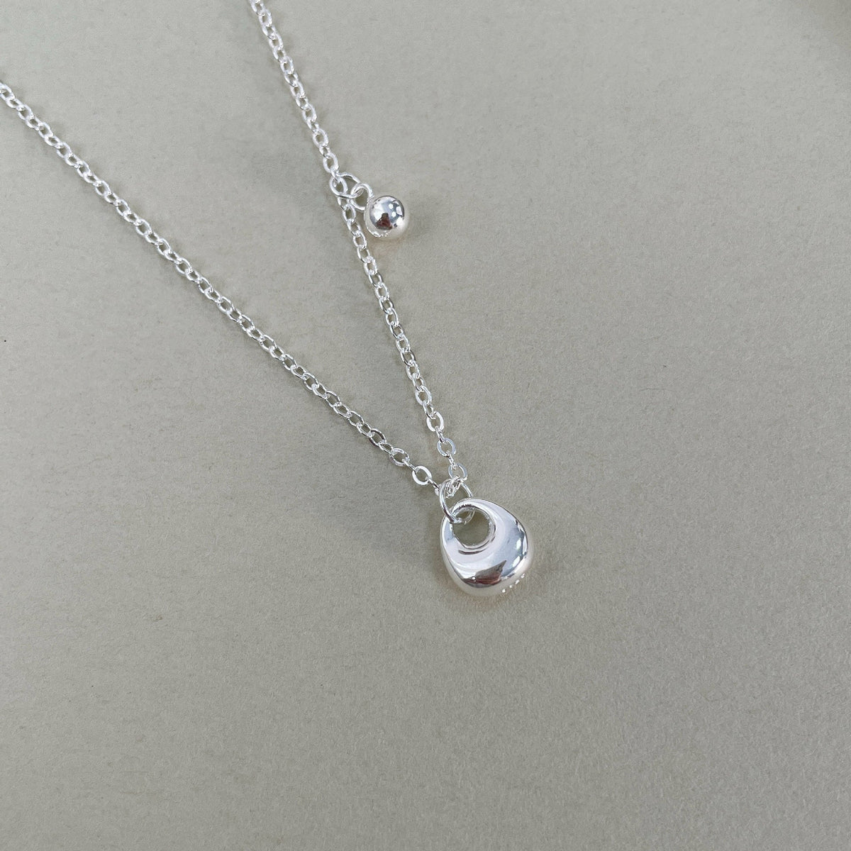 925 sterling silver necklace - silvery