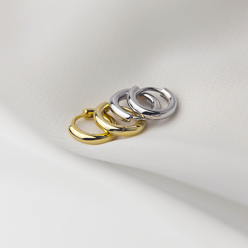 925 sterling silver round earrings