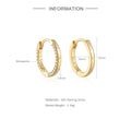 S925 Silver C-Shaped Single-Stone Crisscross Moissanite Hoop Earrings