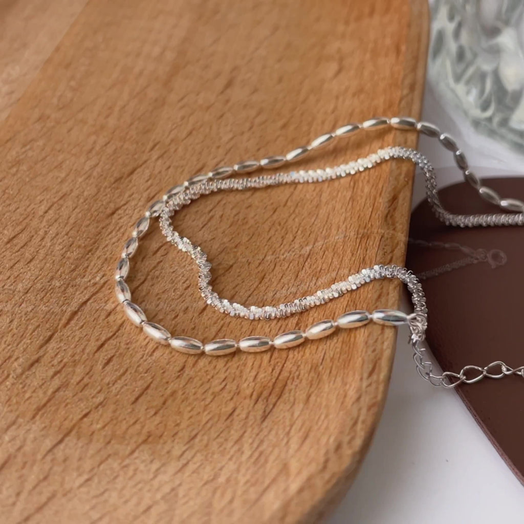 Starry Sky Double layered Bracelet - Silver