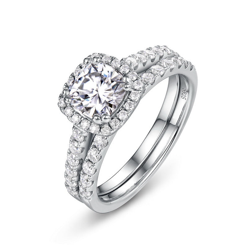 S925 Silver D-Color Brilliant Moissanite Ring
